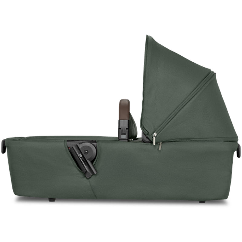 Green baby bath for Joolz Aer+ and Joolz Aer buggy with brown faux leather handle