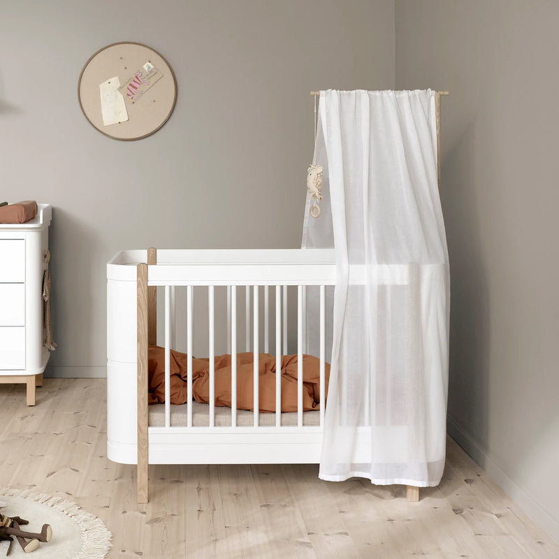 Oliver Furniture  Wood Mini+ Babybett exkl. Umbauset Juniorbett  Weiss/Eiche