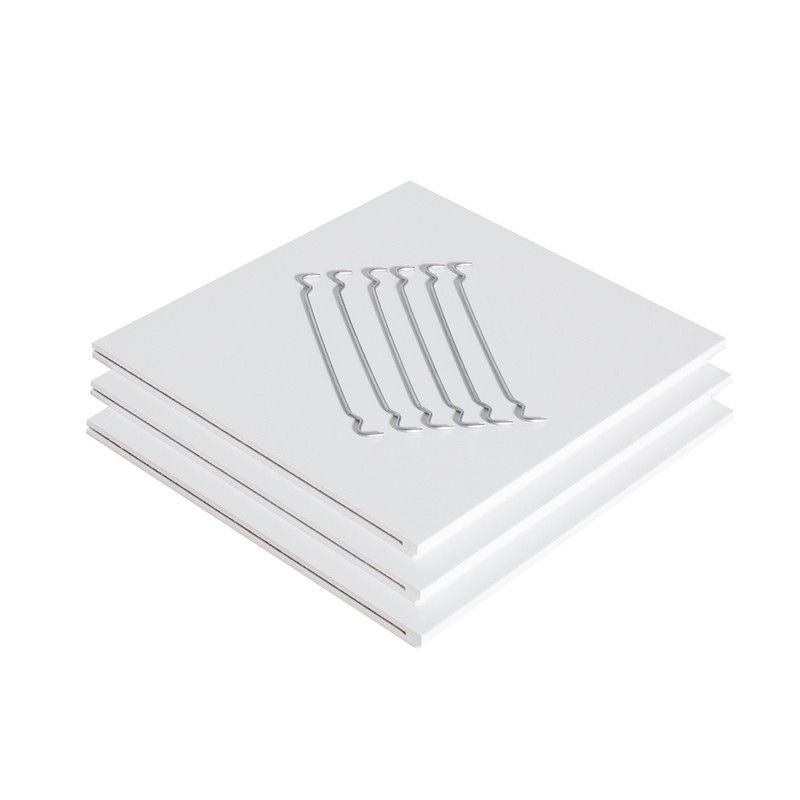 Oliver Furniture  Wood Standregal 3x5 Fächer m. Sockel  Weiss mit 3 Extra Einlegeböden