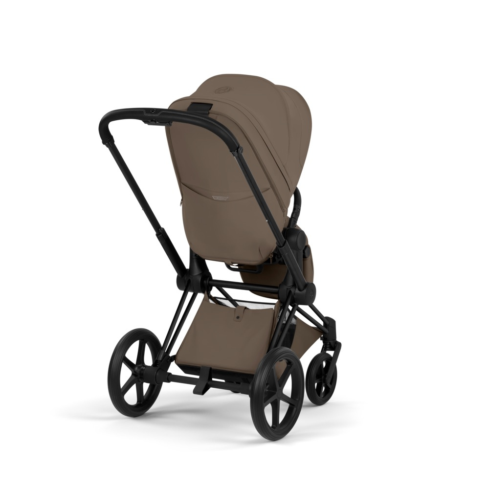 Cybex PRIAM Comfort Ensemble complet Matt Black avec nacelle Coconut Brown
