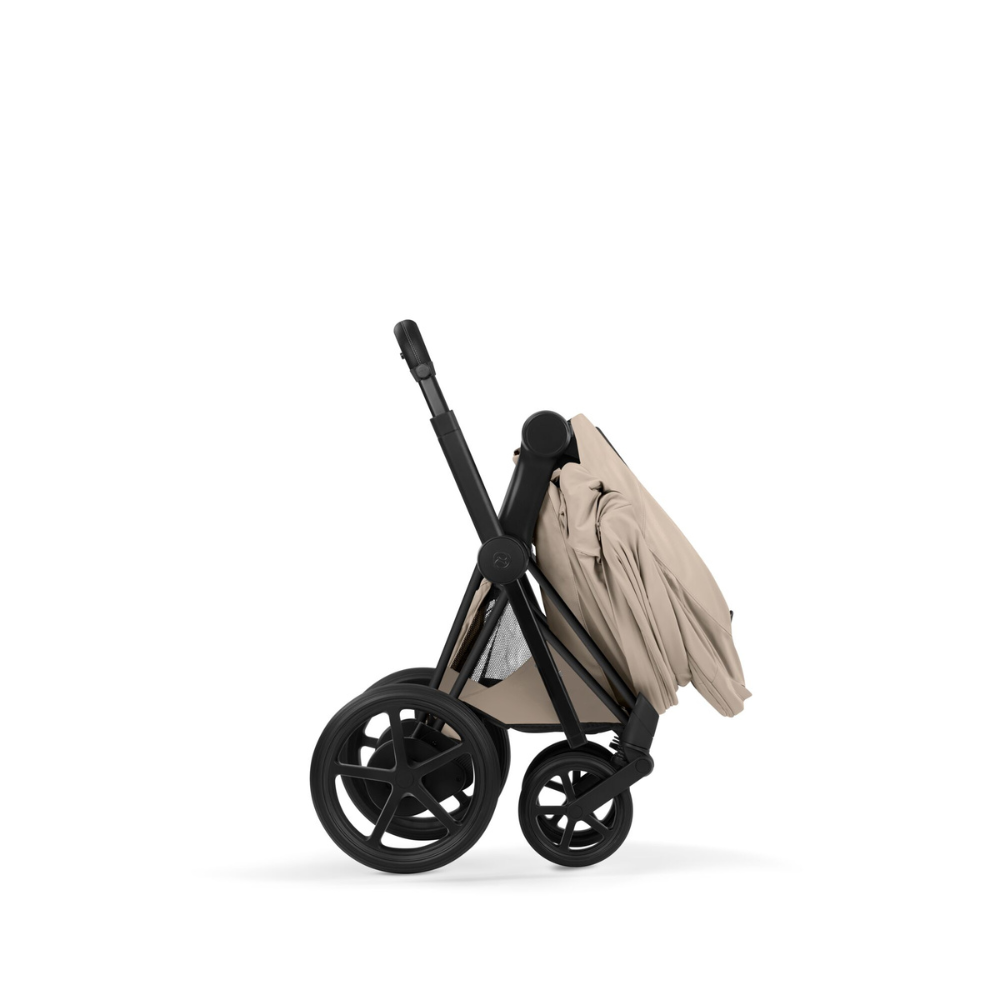 Cybex PRIAM Comfort  Komplettset Matt Black inkl. Babywanne Cozy Beige