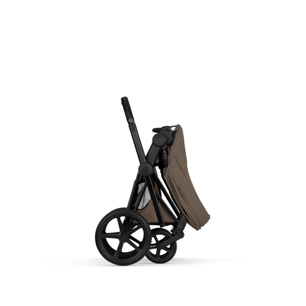 Cybex PRIAM Comfort Ensemble complet Matt Black avec nacelle Coconut Brown
