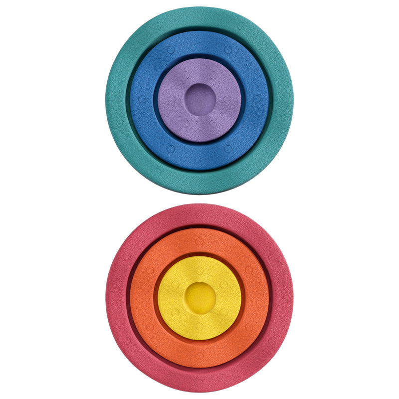 Stapelspielsteine in Regenbogenfarben von Stapelstein