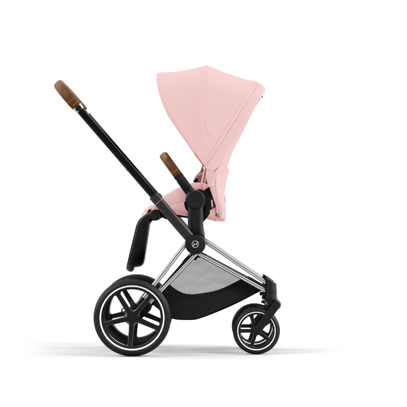 Cybex  e-Priam Chrome Brown  Comfort Peach Pink