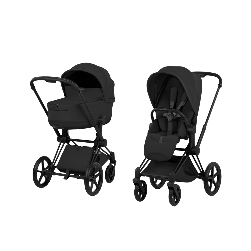 Cybex  PRIAM Comfort Komplettset Matt Black inkl. Babywanne Sepia Black