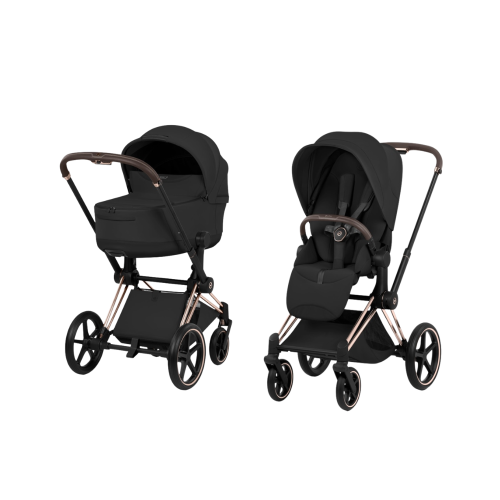 Cybex PRIAM Confort Ensemble complet Rosegold avec nacelle Sepia Black