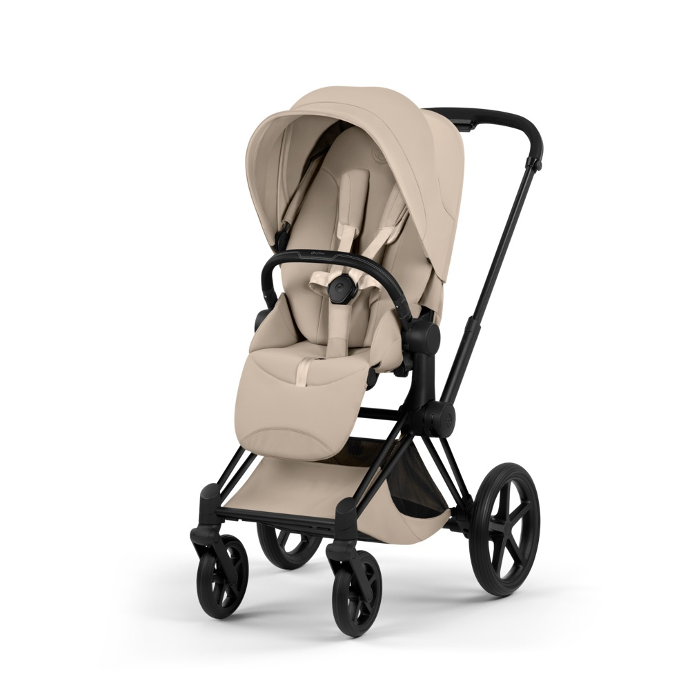 Cybex PRIAM Comfort  Komplettset Matt Black inkl. Babywanne Cozy Beige
