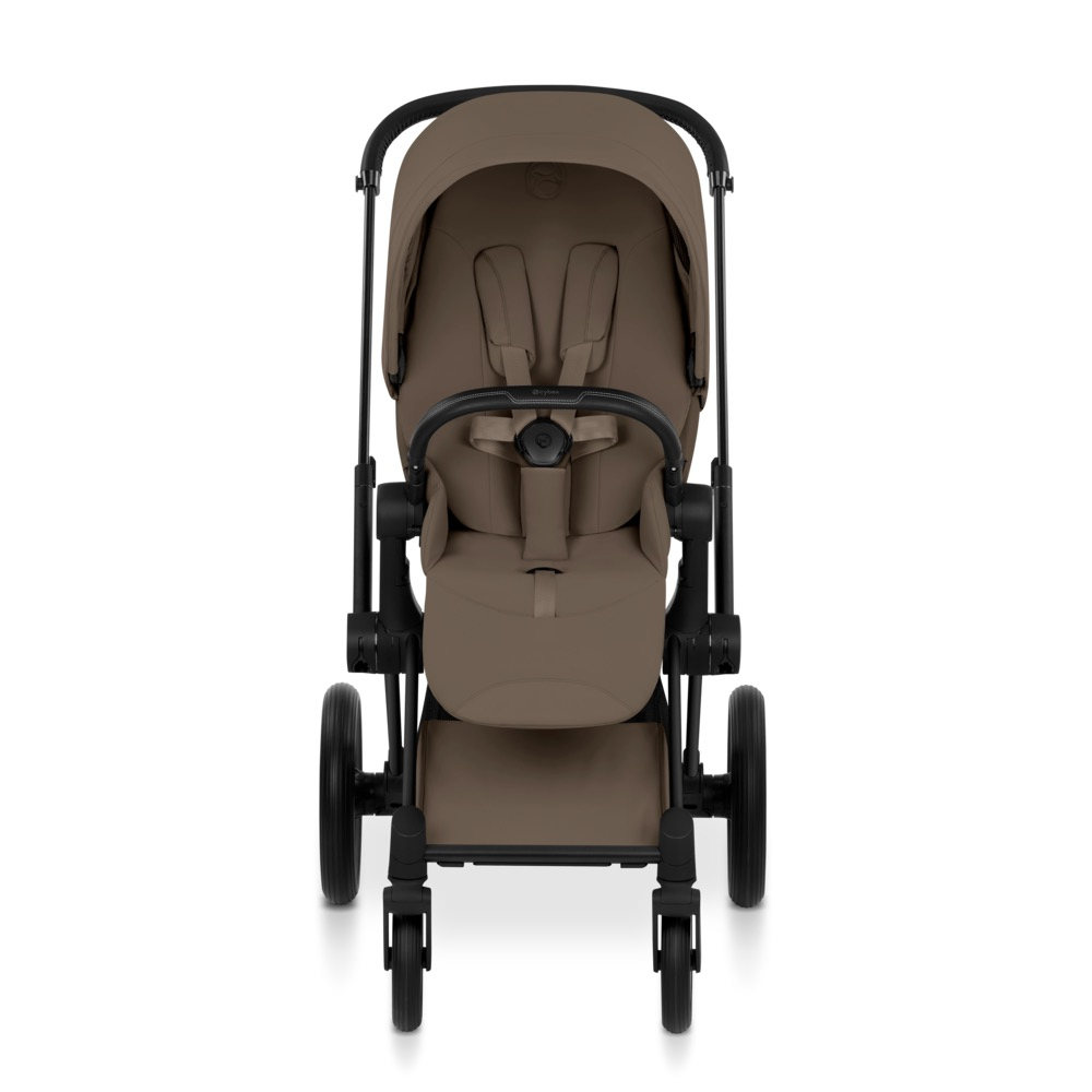 Cybex PRIAM Comfort Ensemble complet Matt Black avec nacelle Coconut Brown