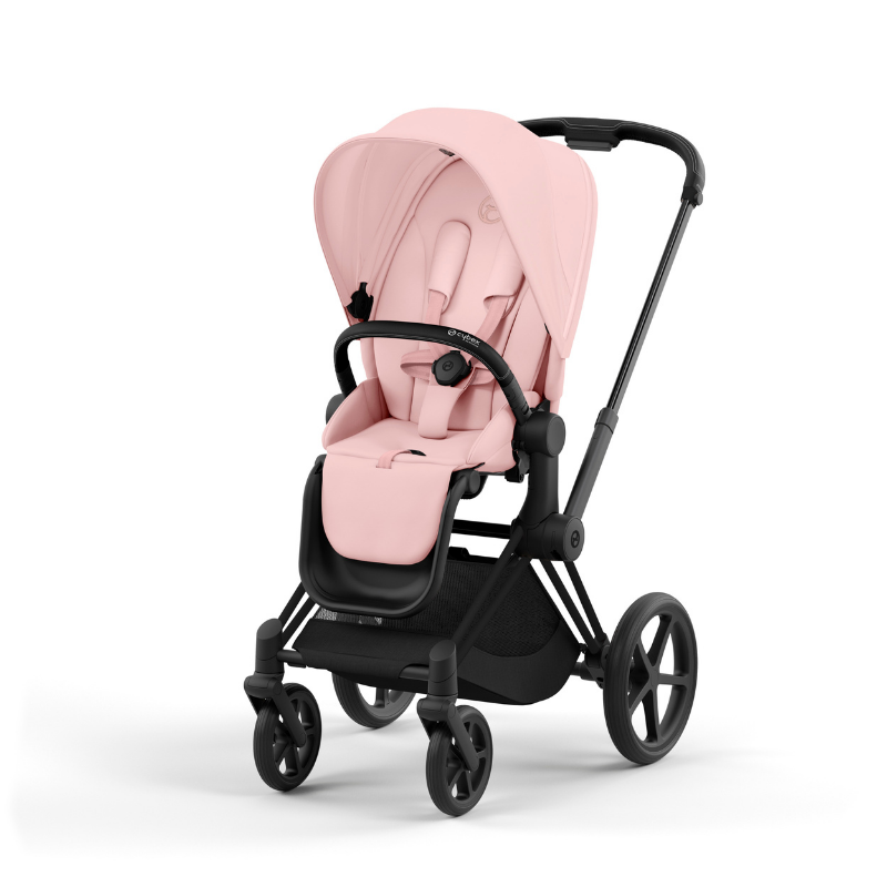 Cybex  Priam Matt Black  Peach Pink