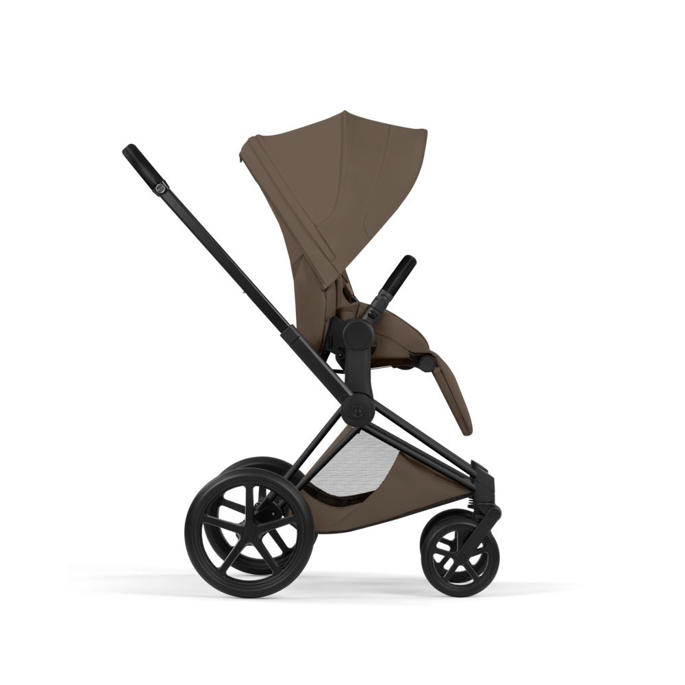 Cybex PRIAM Comfort Ensemble complet Matt Black avec nacelle Coconut Brown