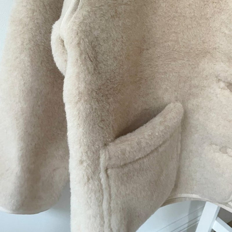 Alwero  Wolljacke für Erwachsene &#39;Cloudy Lux&#39; Alabaster