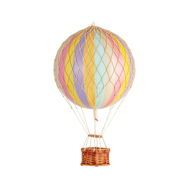 Authentic Models Deko Heissluftballon &#39;Travel Light&#39; Rainbow Pastell. 