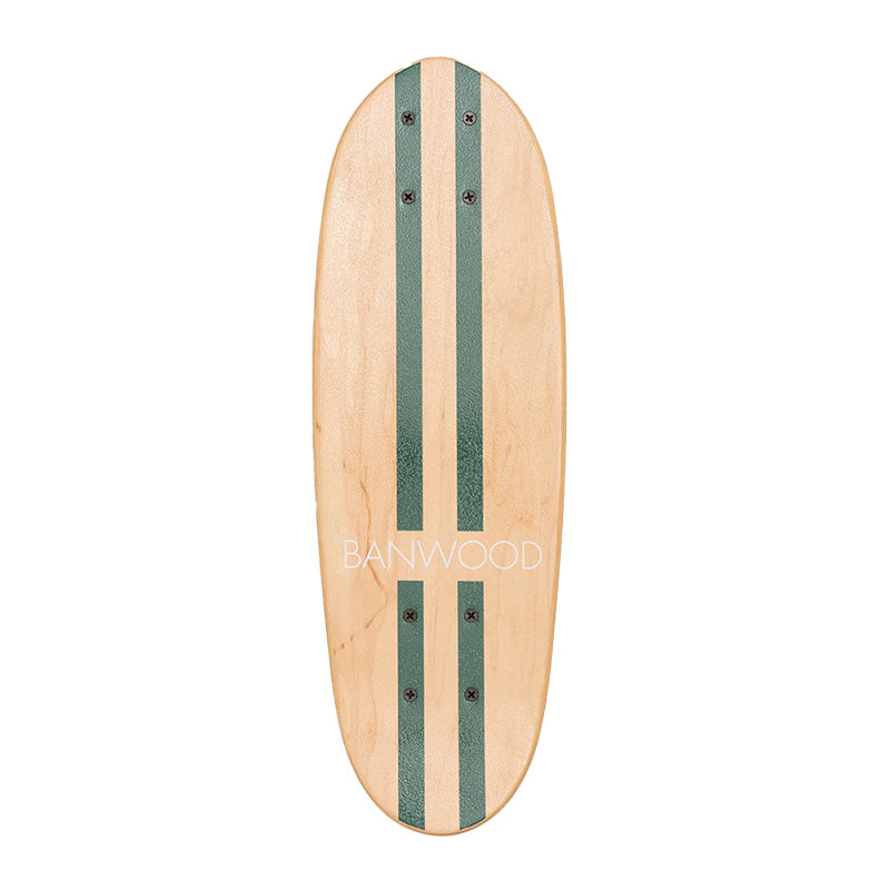 Banwood Skateboard Green von oben mit grünen Streifen