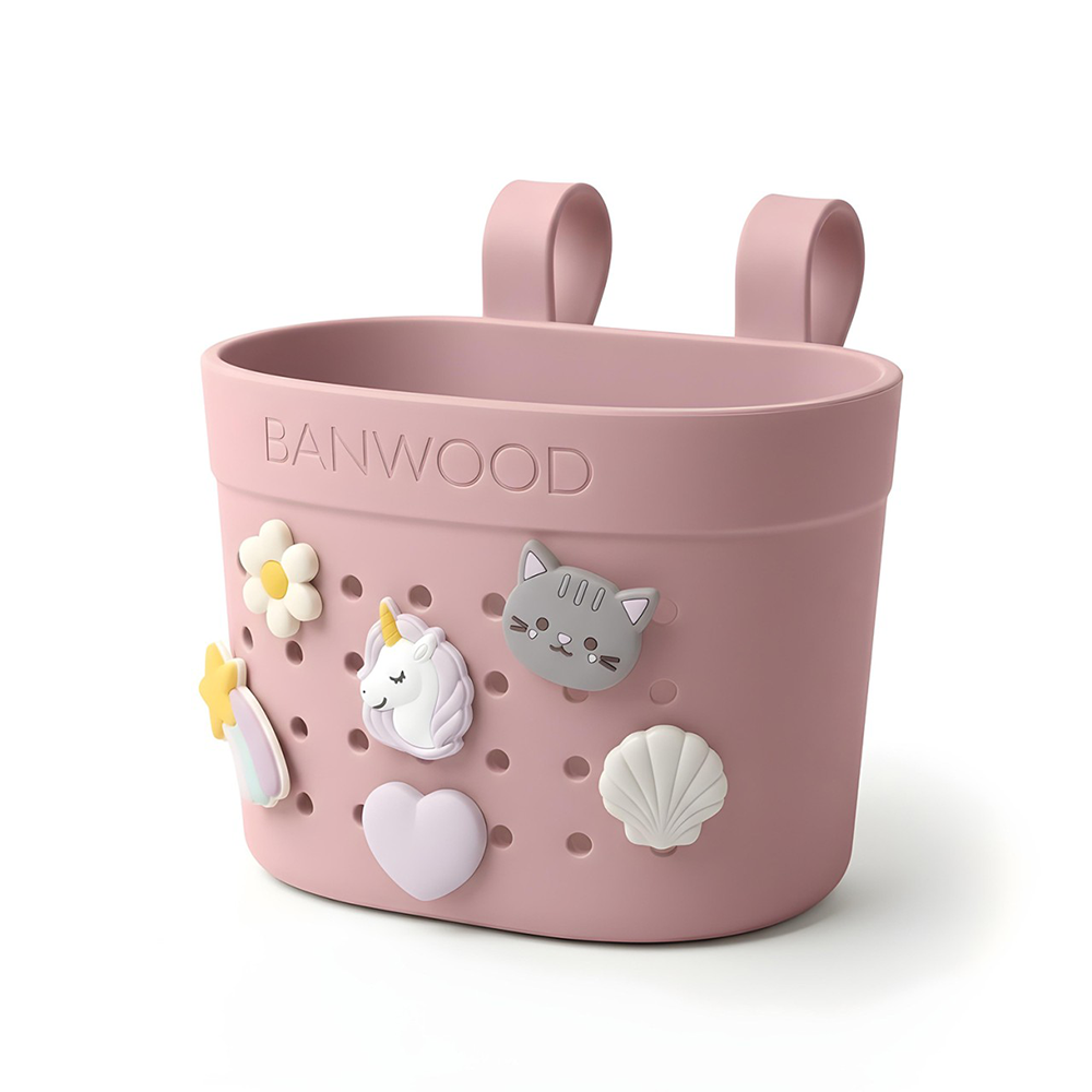 Banwood Panier « Pin & Ride » Rose Ancien