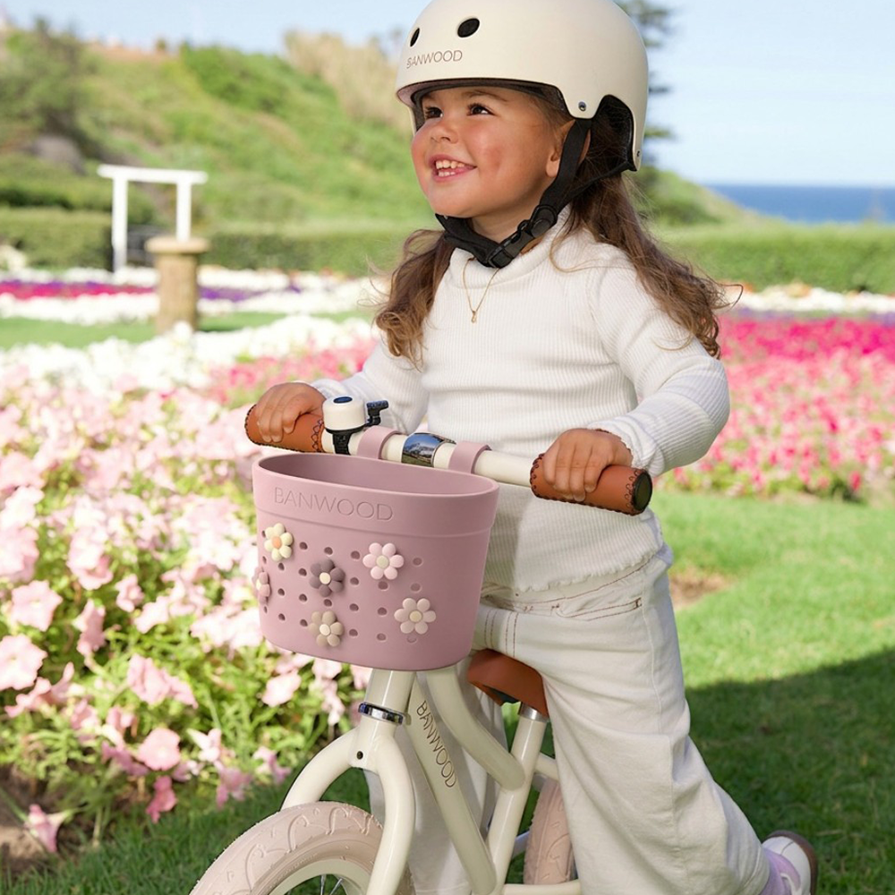 Banwood Panier « Pin & Ride » Rose Ancien