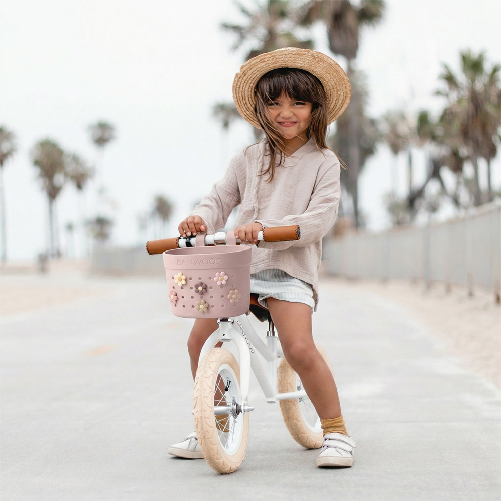 Banwood Panier 'Pin & Ride' Rose pâle