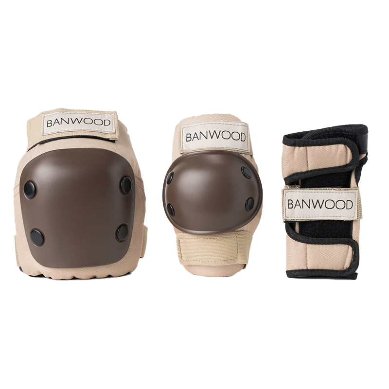 Banwood Schutzausrüstung für Knie, Ellbogen und Handgelenke in der Farbe Creme