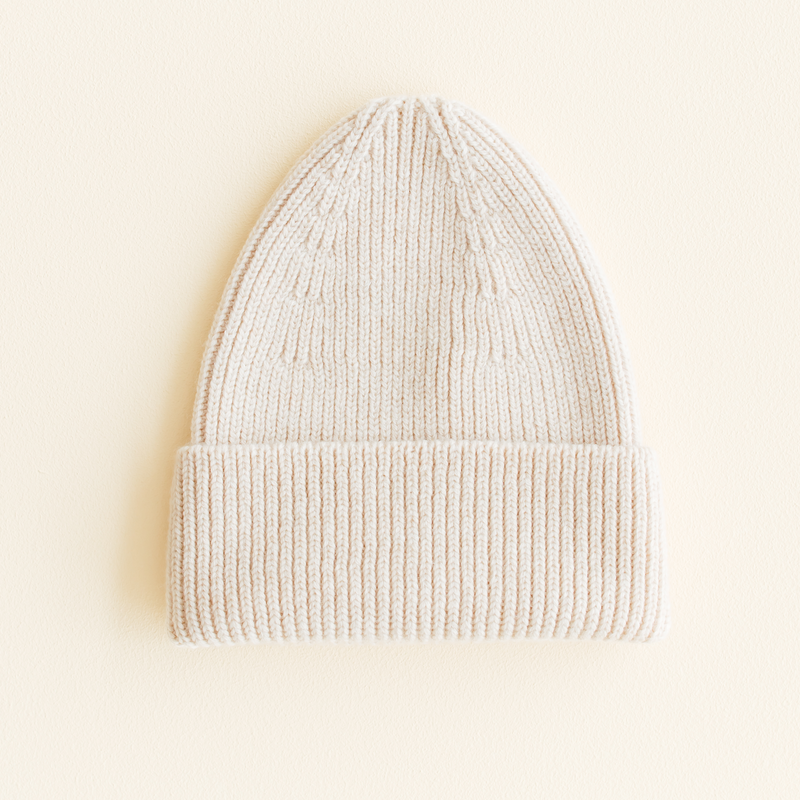 Hvid  Kids Beanie Fonzie  Cream