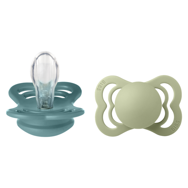 Bibs  Schnuller Supreme Silikon 0-6 Monate  Island Sea/Sage - Online MY SNOWFLAKE