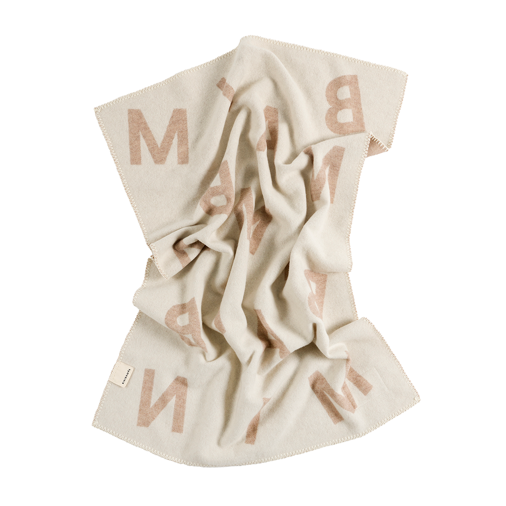 BINIBAMBA Merino Wool Blanket Alphabet
