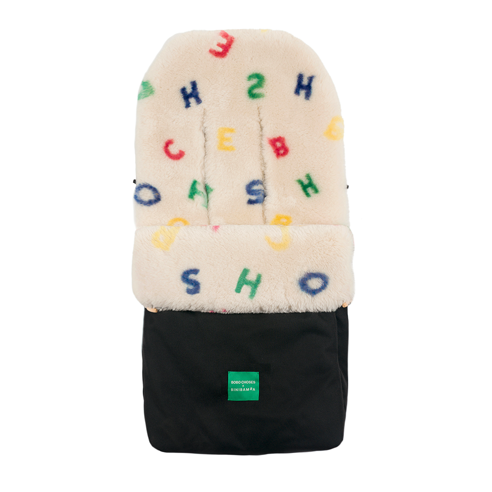 BINIBAMBA  Schaffell Kinderwagen Fusssack  &#39;Bobo x Bini&#39; Letterland