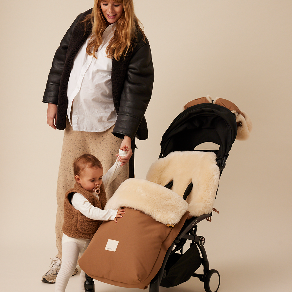 BINIBAMBA  Schaffell Kinderwagen Fusssack für alle Gurtsysteme Bruno