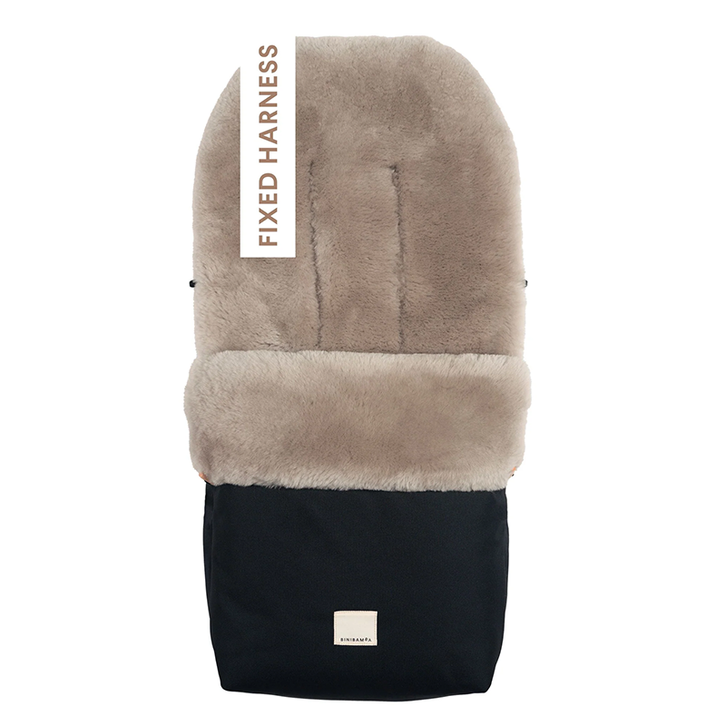 BINIBAMBA  Schaffell Kinderwagen Fusssack für alle Gurtsysteme Toast