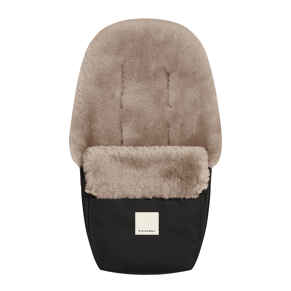 BINIBAMBA  Schaffell Kinderwagen Fusssack 0 bis 6 Monate Toast