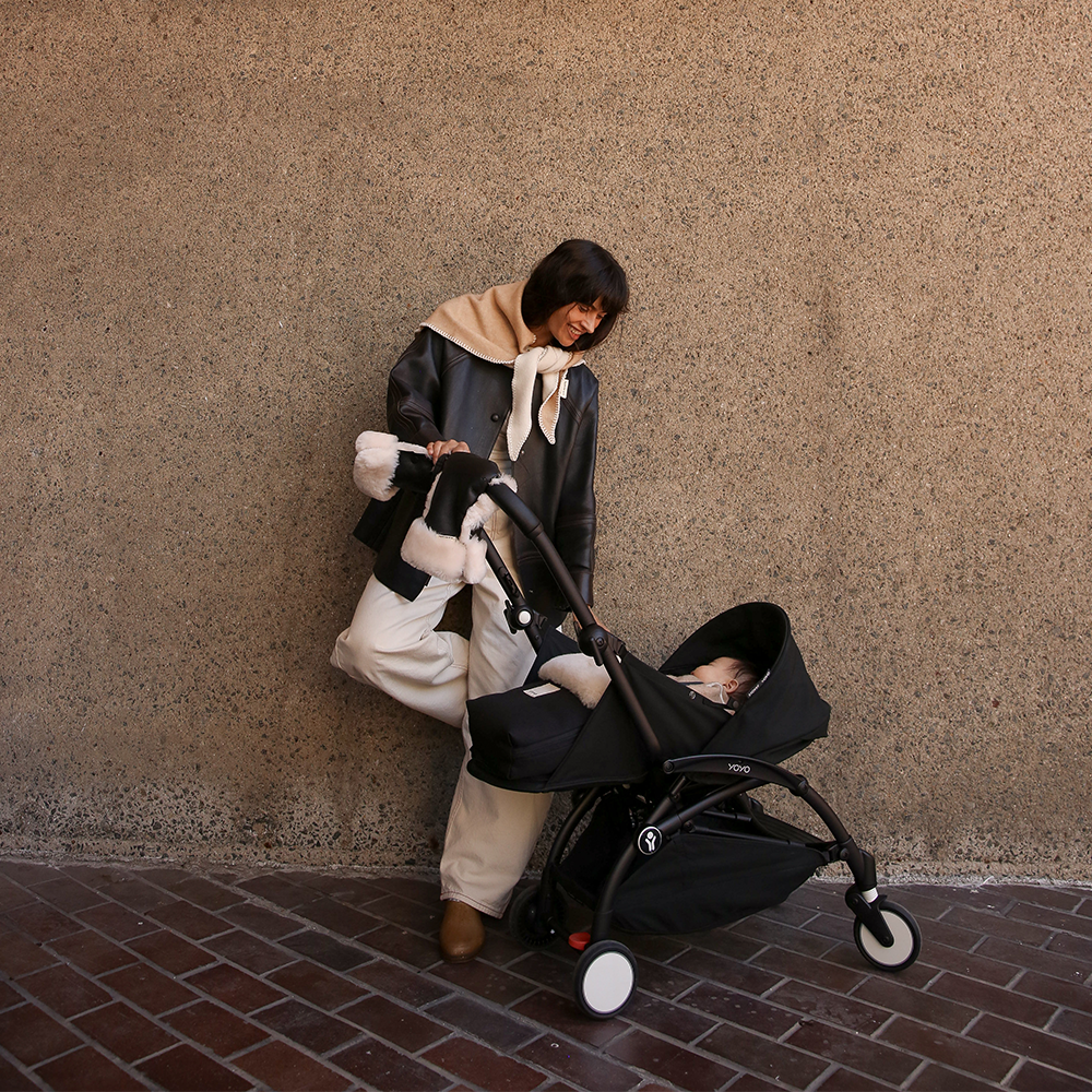 BINIBAMBA  Schaffell Kinderwagen Fusssack 0 bis 6 Monate Milk