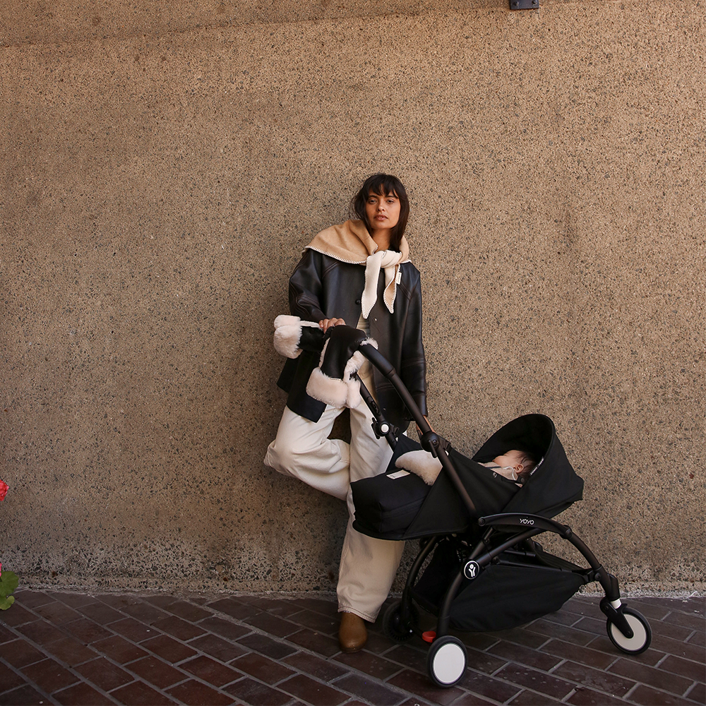 BINIBAMBA  Schaffell Kinderwagen Fusssack 0 bis 6 Monate Milk