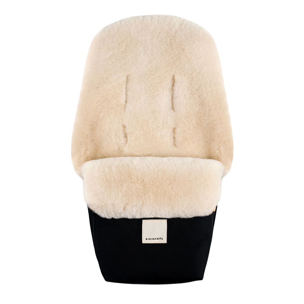 BINIBAMBA  Schaffell Kinderwagen Fusssack 0 bis 6 Monate Milk