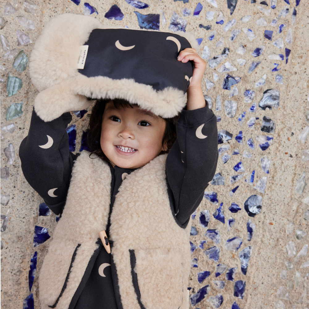 BINIBAMBA  Merino Kinderwagen Handschuhe 'OZ x Bini' Midnight Moon