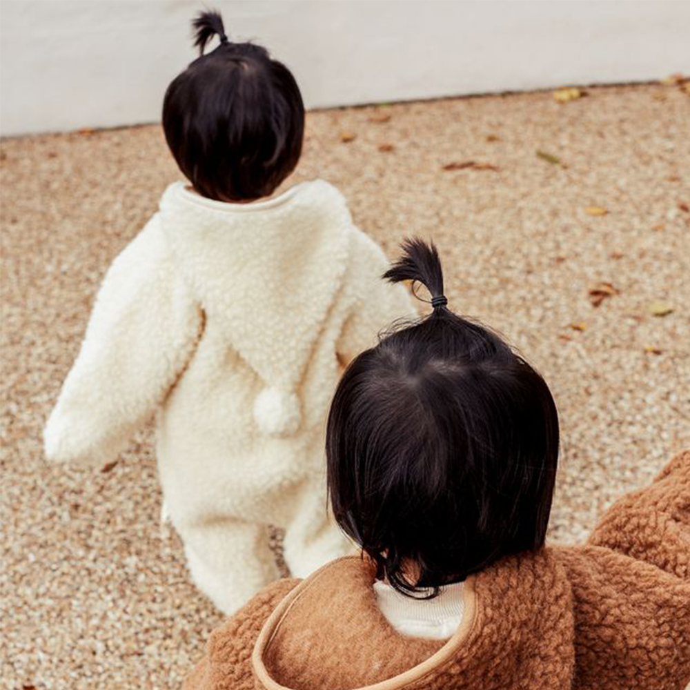 BINIBAMBA Merino Wool Hooded All-in-One Milk