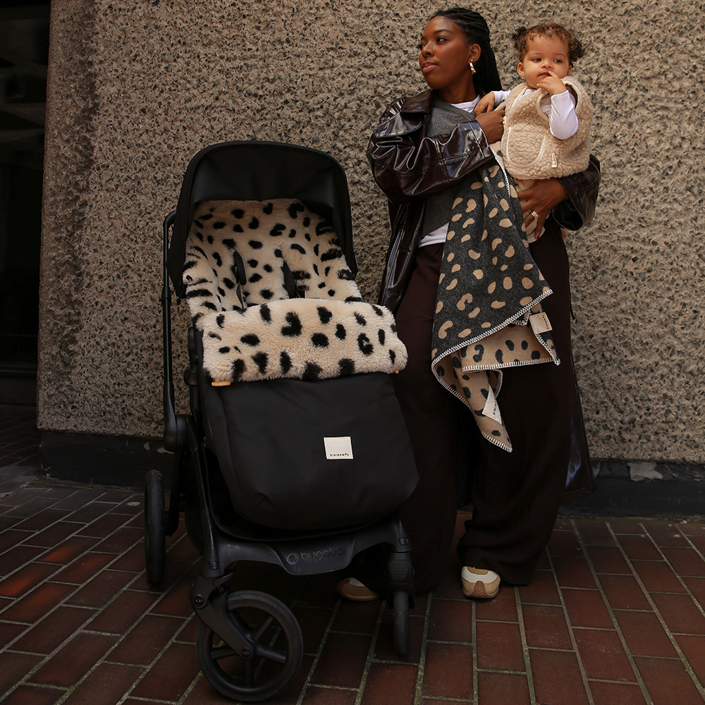 BINIBAMBA Merinowolldecke Leopard