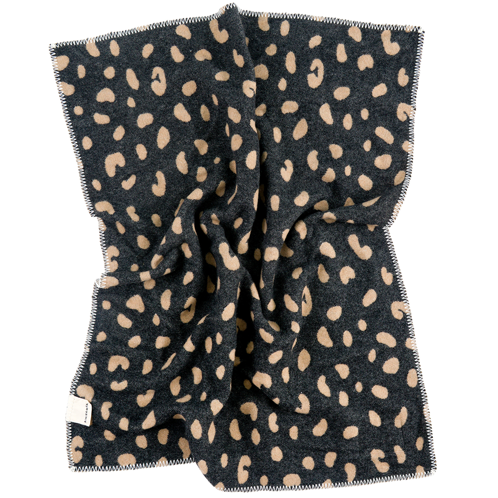 BINIBAMBA Merinowolldecke Leopard