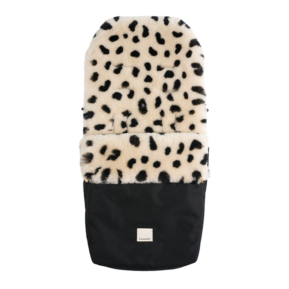 BINIBAMBA  Schaffell Kinderwagen Fusssack  Leopard