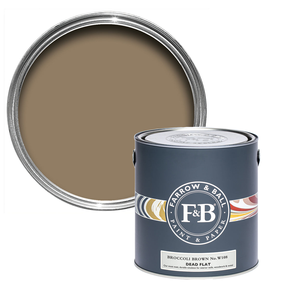 Farrow & Ball Dead Flat Broccoli Brown 198
