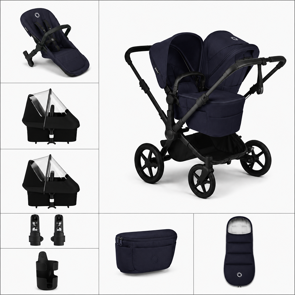 Bugaboo  Donkey 6 Double Essential Kinderwagen Bundle Deep Indigo