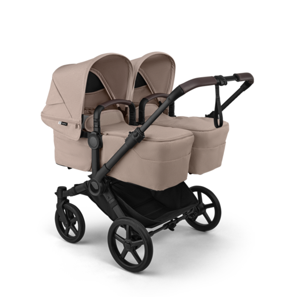 Bugaboo  Donkey 6 Zwillingskinderwagen Twin Essentials Bundle Desert Taupe