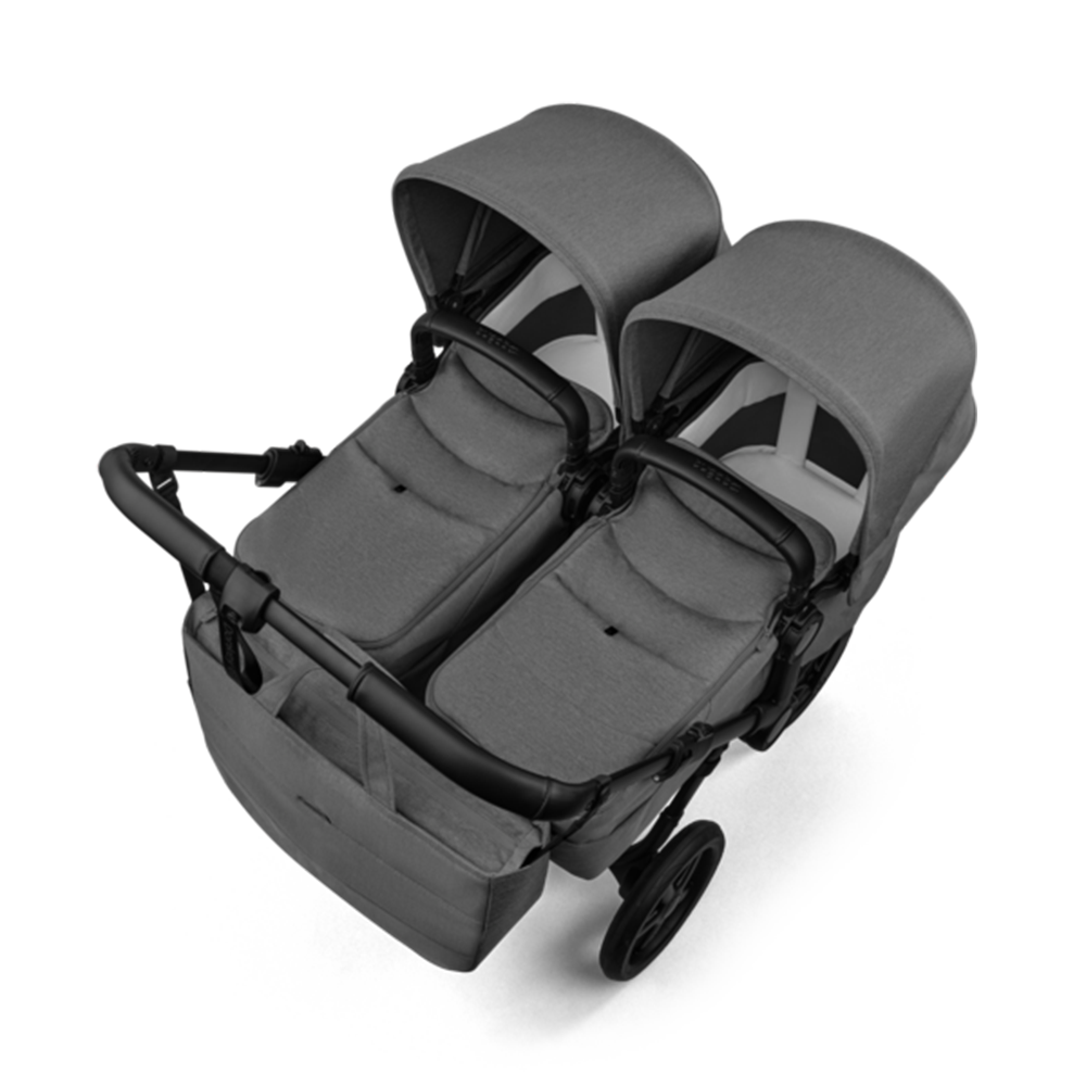 Bugaboo  Donkey 6 Zwillingskinderwagen Twin Essentials Bundle Moon Grey