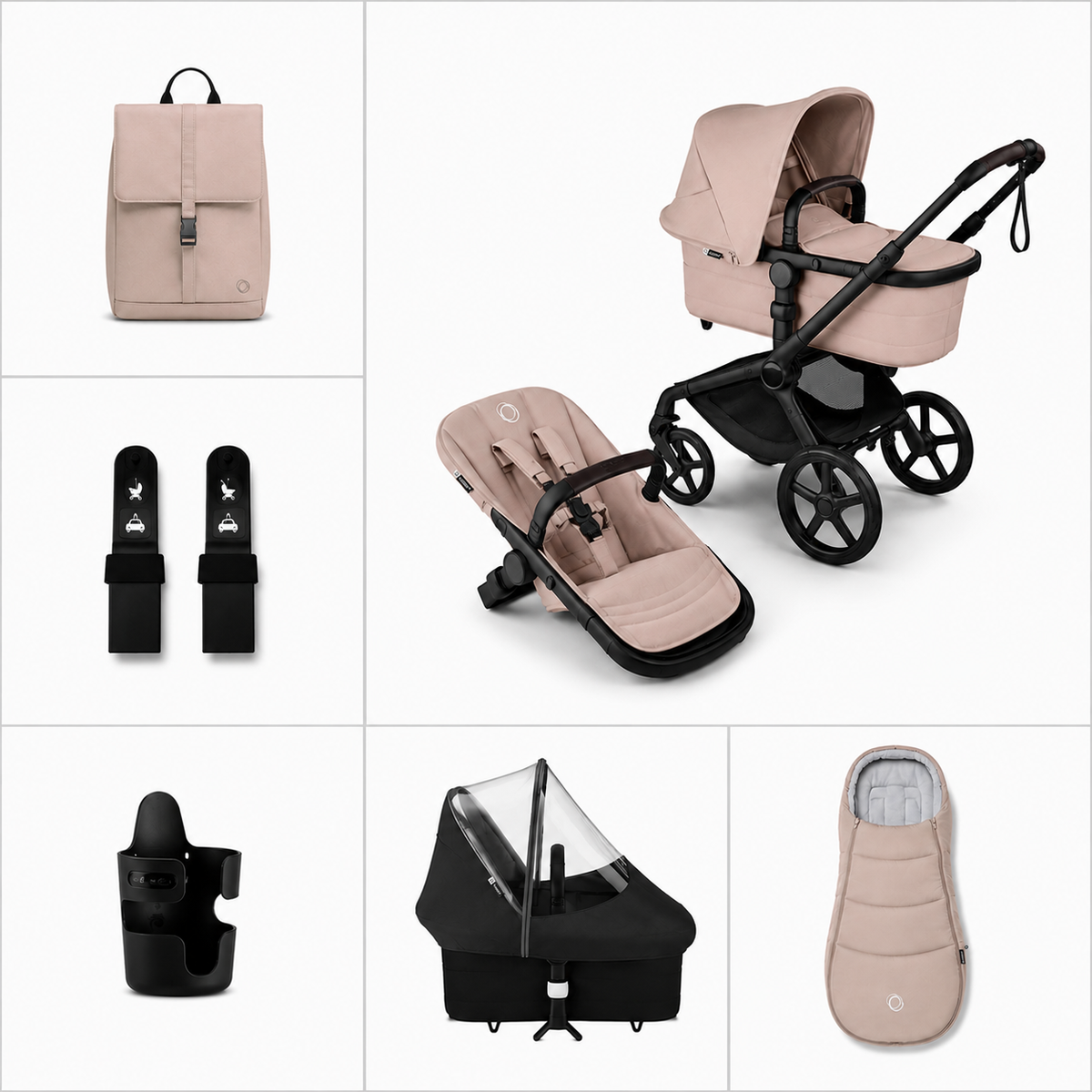 Bugaboo  Fox 5 Renew Essentials Bundle  Desert Taupe Melange /Gestell Black