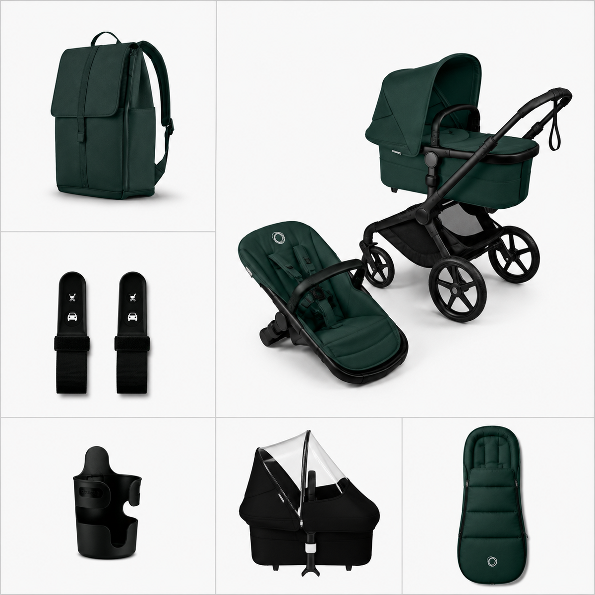 Bugaboo  Fox 5 Renew Essentials Bundle Fern Green /Gestell Black