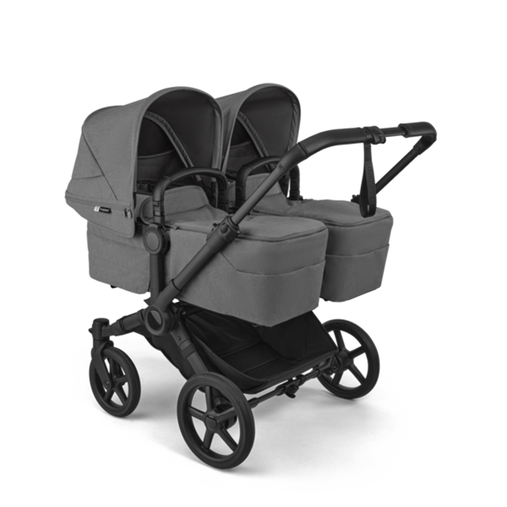 Bugaboo  Donkey 6 Zwillingskinderwagen Twin Essentials Bundle Moon Grey