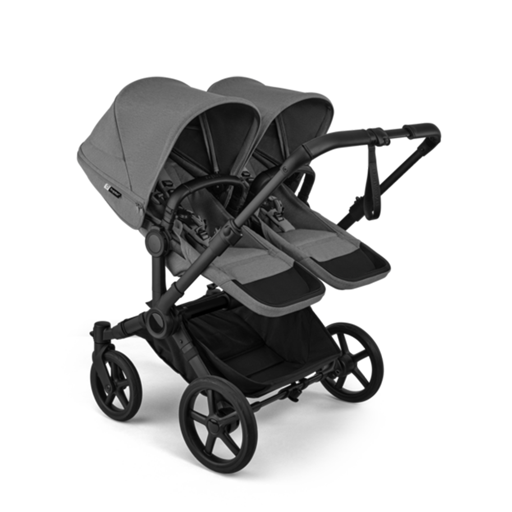 Bugaboo  Donkey 6 Zwillingskinderwagen Twin Essentials Bundle Moon Grey