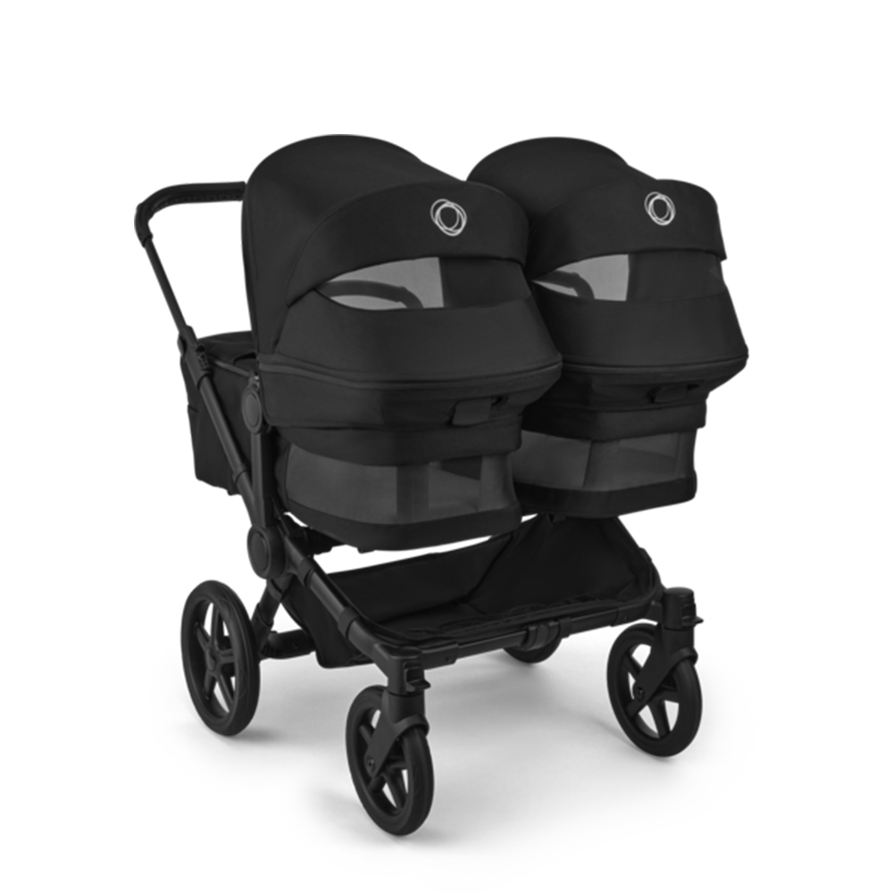 Bugaboo  Donkey 6 Zwillingskinderwagen Twin Essentials Bundle Heritage Black