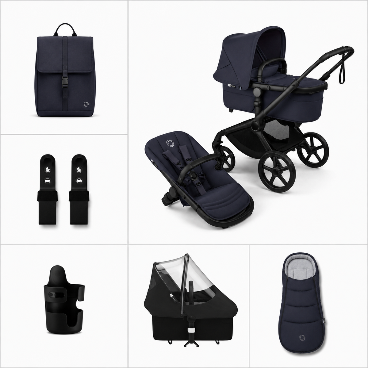 Bugaboo  Fox 5 Renew Essentials Bundle  Deep Indigo /Gestell Black