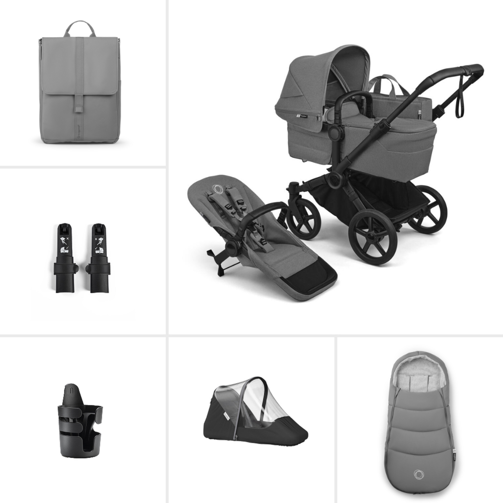 Bugaboo  Donkey 6 Single Essential Kinderwagen Bundle Moon Grey