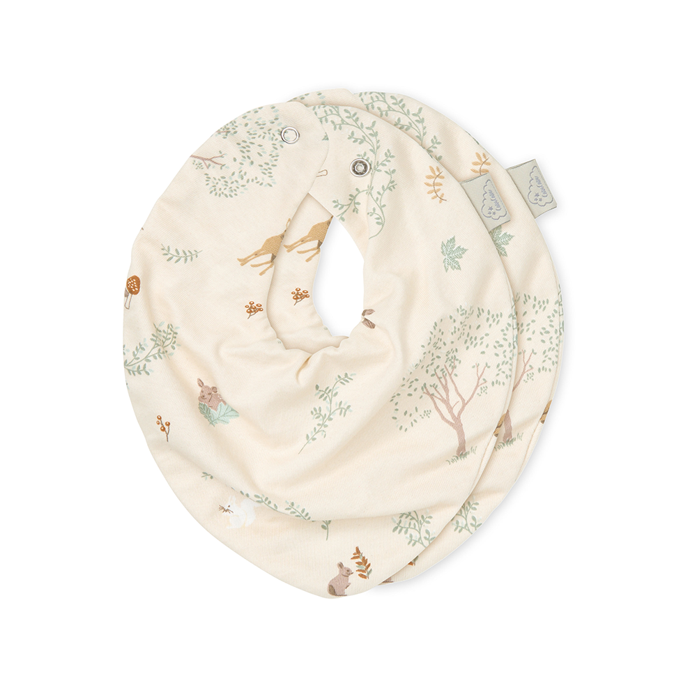 Cam Cam Copenhagen Lot de 2 bavoirs bandana Woodland