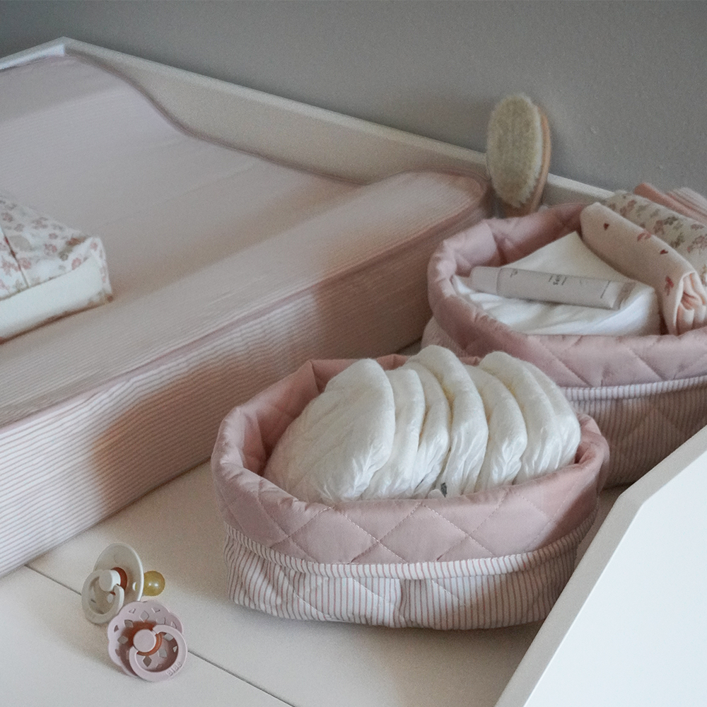 Cam Cam Copenhagen Aufbewahrungkorb 2er Set Classic Stripes Rose