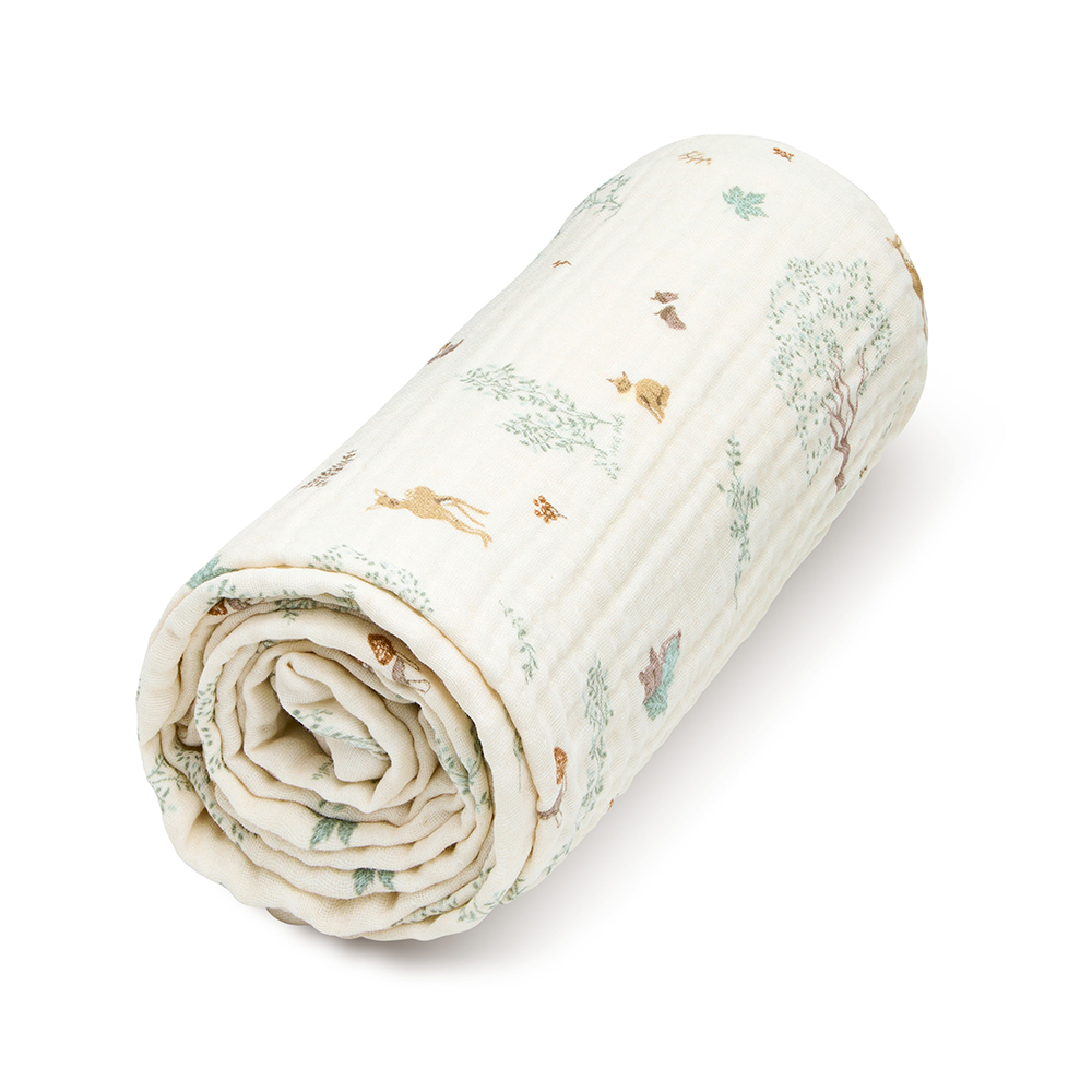 Cam Cam Copenhagen Musselin Babydecke Woodland - Online MY SNOWFLAKE